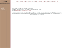 Tablet Screenshot of ismdictionary.com